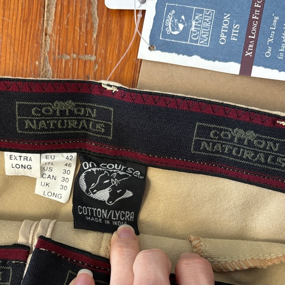 NWT On Course Cotton Naturals Knee Patch Riding Pants Breech 30 Long - Picture 2 of 8